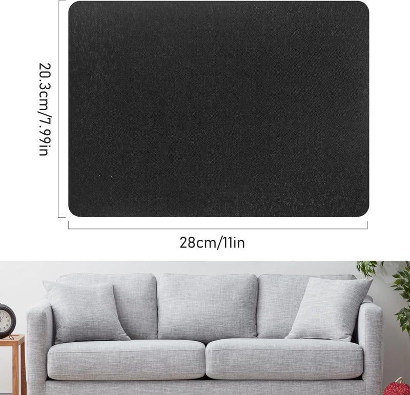 EMORBALS 2Pcs 8 * 11Inch Couch Patches Repair Fabric, Self-Adhesive Couch Repair Patch with Strong Glue, Repair Patch for Sofa, Tote Bags, Car Seats, Furniture,Etc(Black) - Image 2